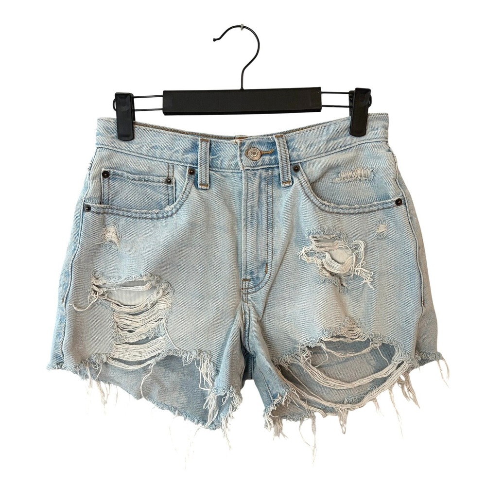 Abercrombie & Fitch Curve Love Mid Rise Boyfriend Denim Shorts SIZE 26